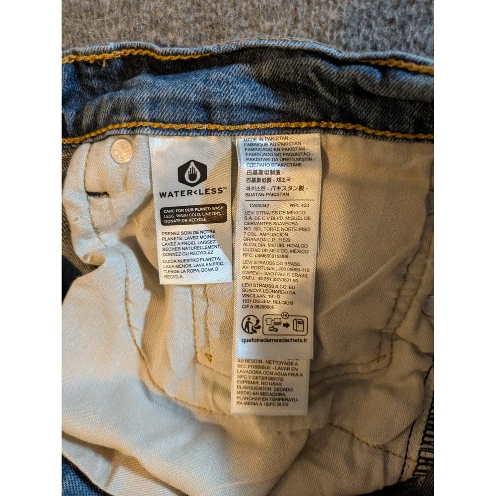 Levis Jeans Mens 511 34x32 Blue‎ Slim Fit Stretch Denim Premium Mid Rise